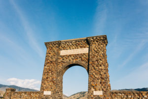 Roosevelt Arch at North entrance of Yellowstone National Park